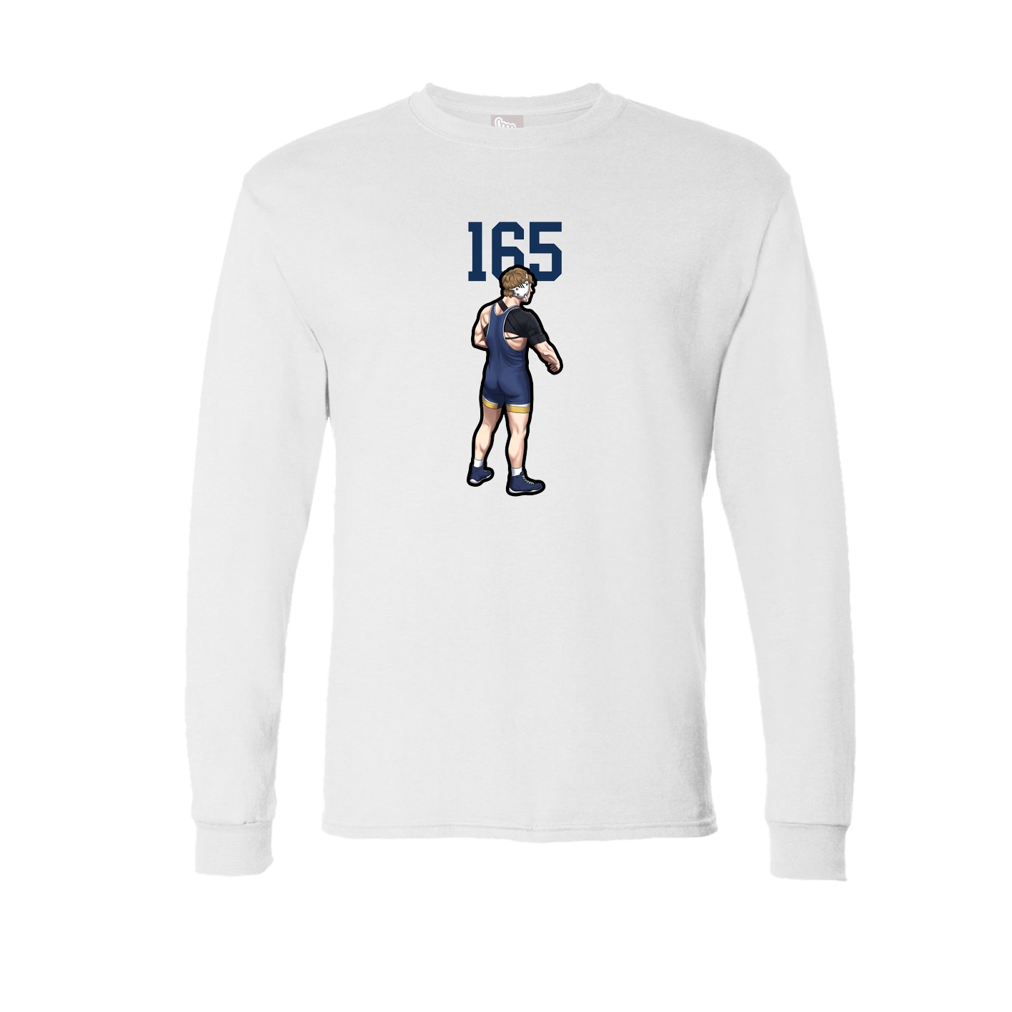 Long Sleeve Tee — Number Top in White