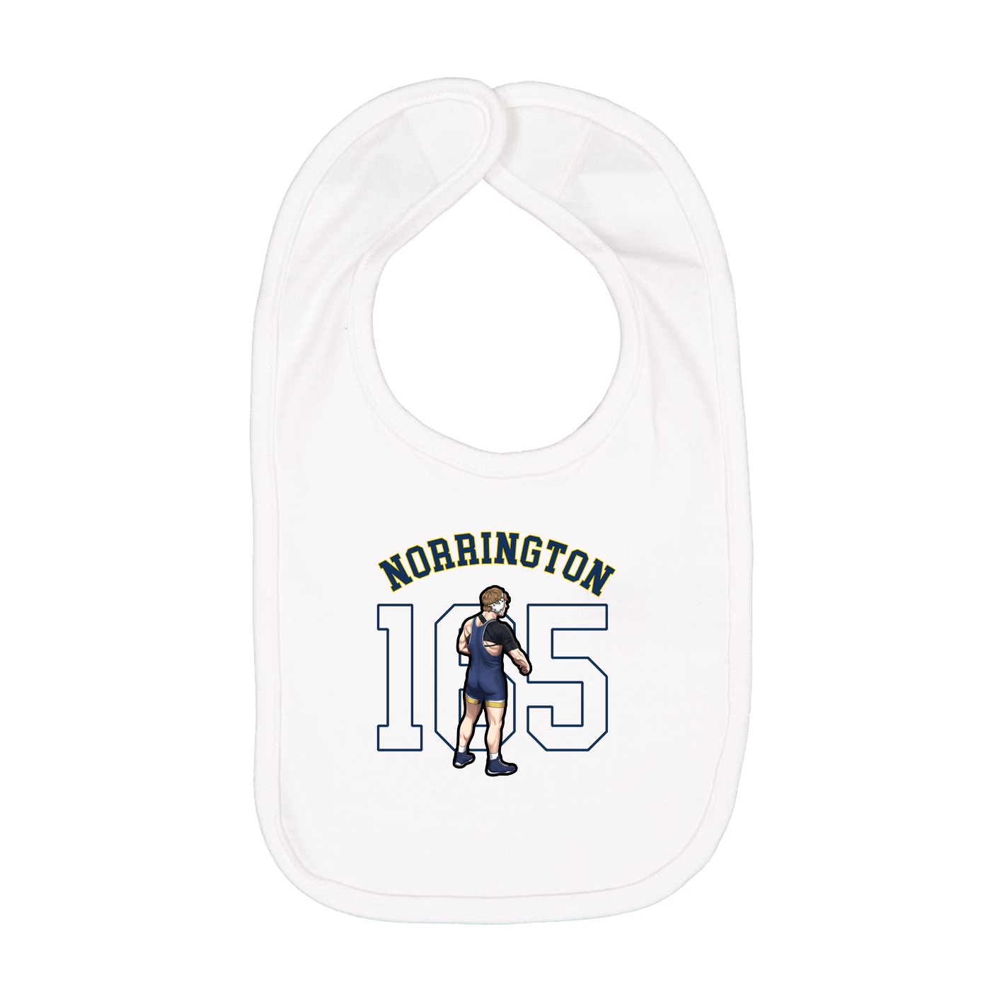 Infant Bib — Shirsey Arch in White