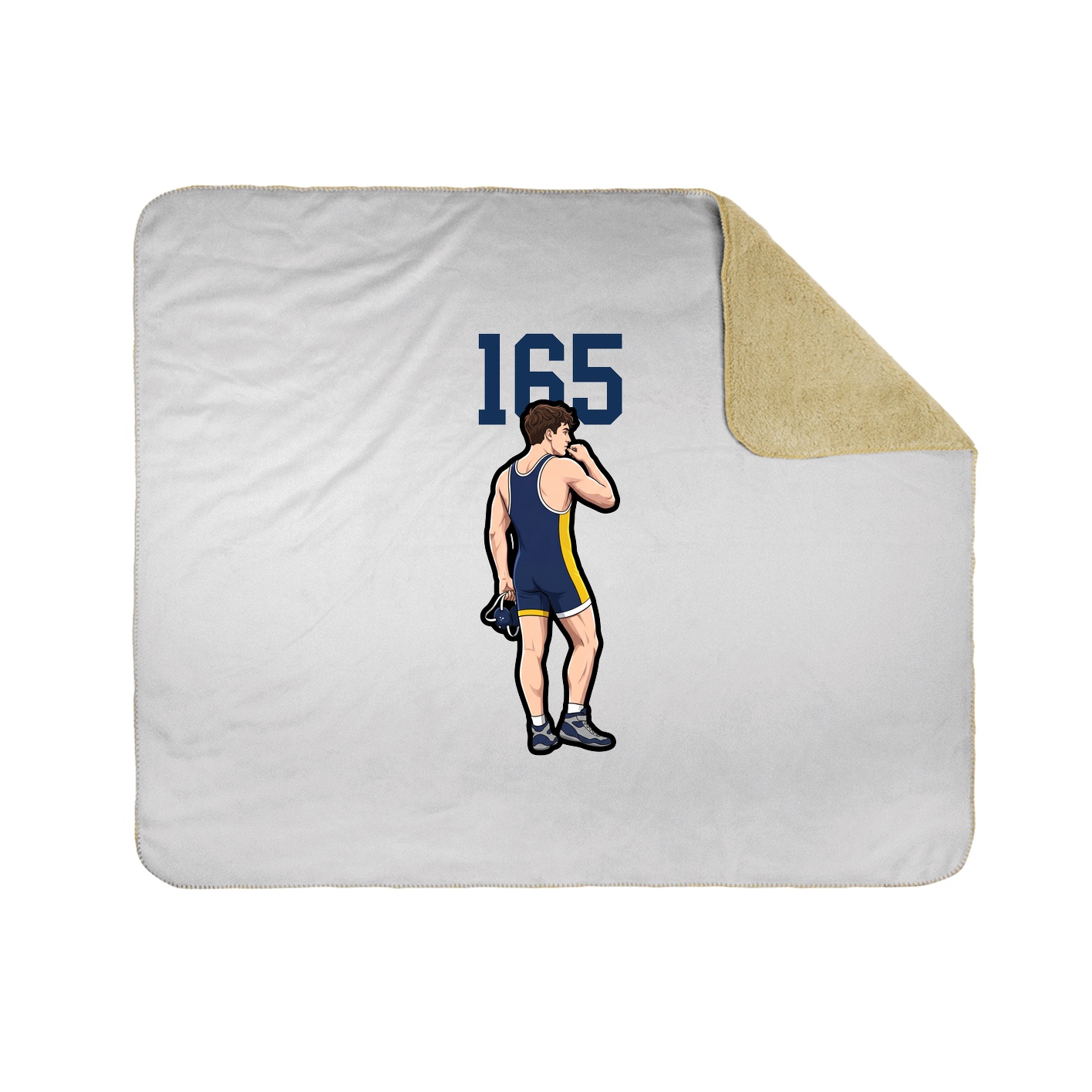 Throw Blanket — Number Top in White
