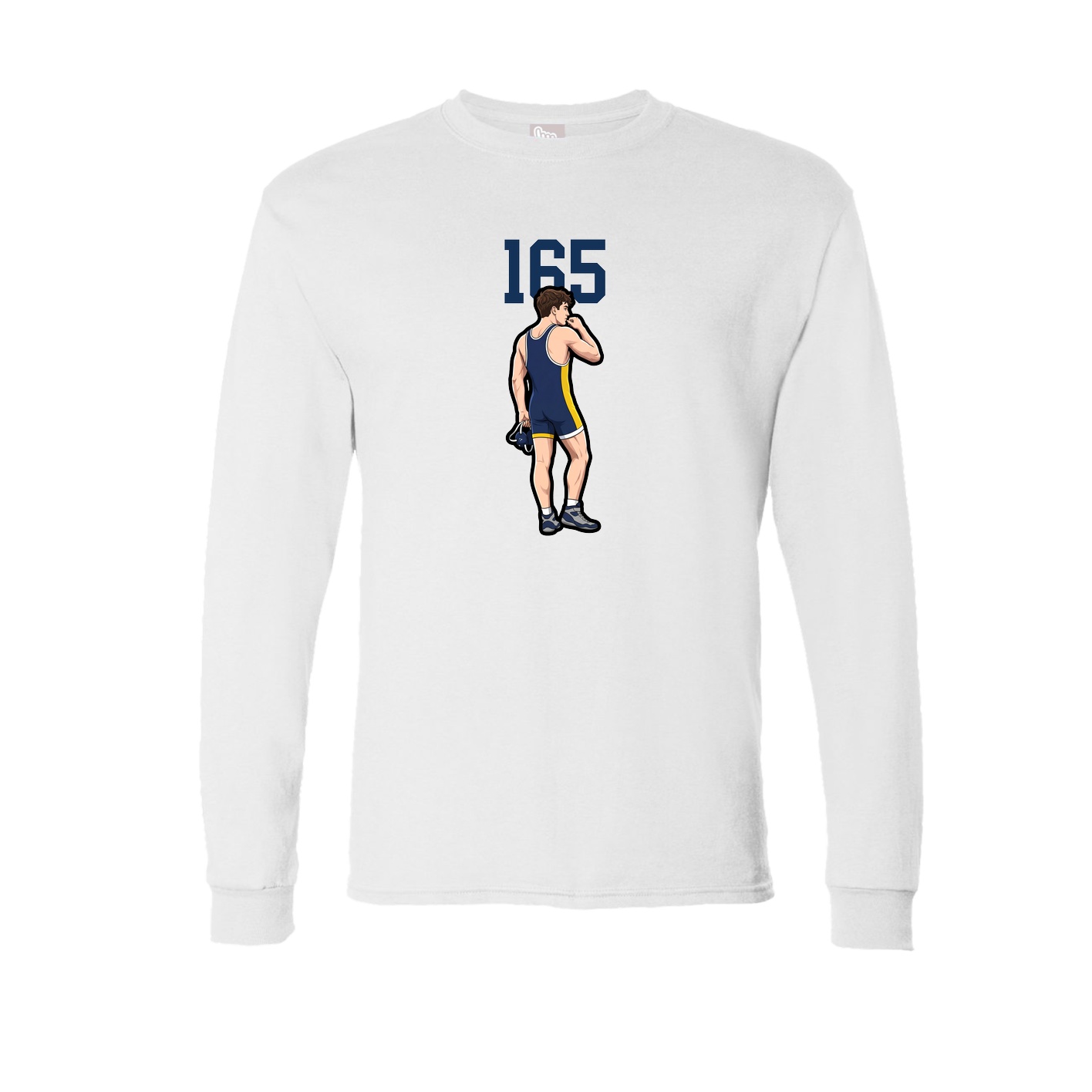 Long Sleeve Tee — Number Top in White