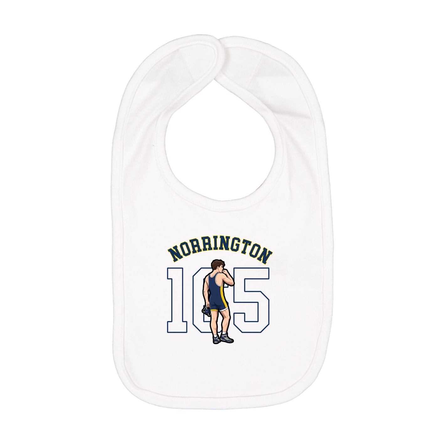 Infant Bib — Shirsey Arch in White
