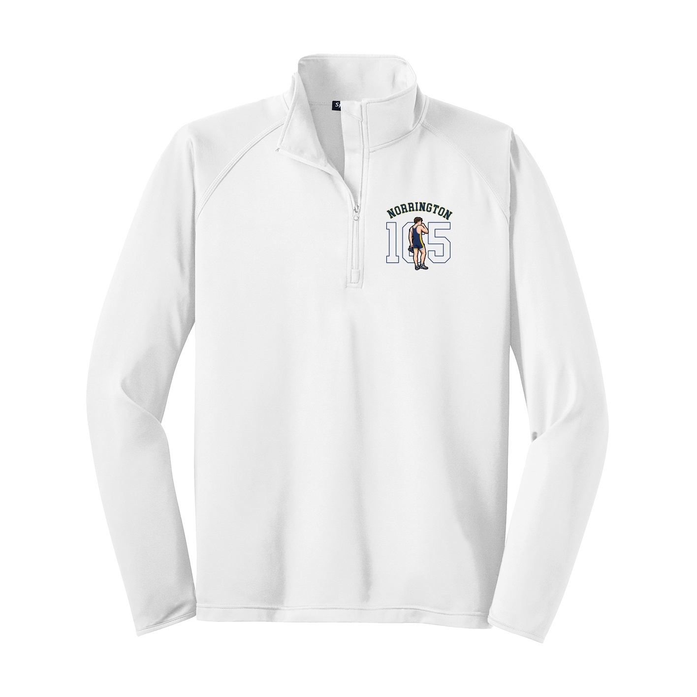 Q-Zip Pullover — Shirsey Arch in White