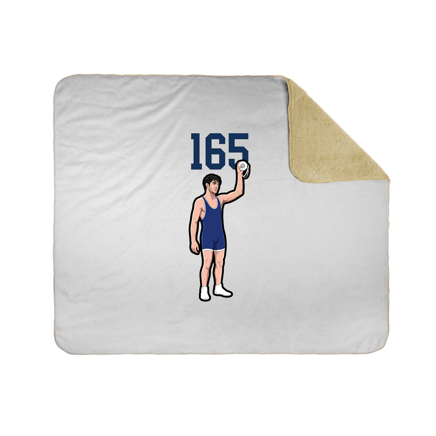 Throw Blanket — Number Top in White