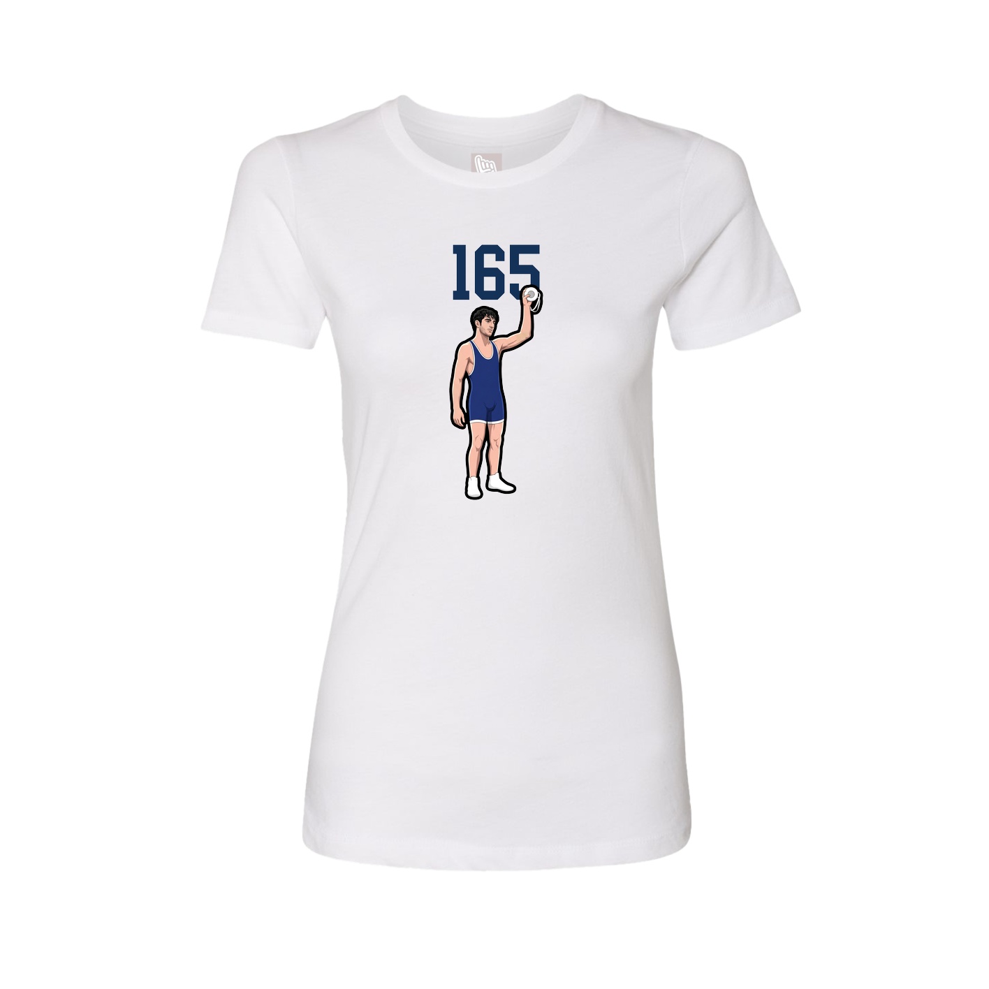 Fitted Women's Tee — Number Top in White