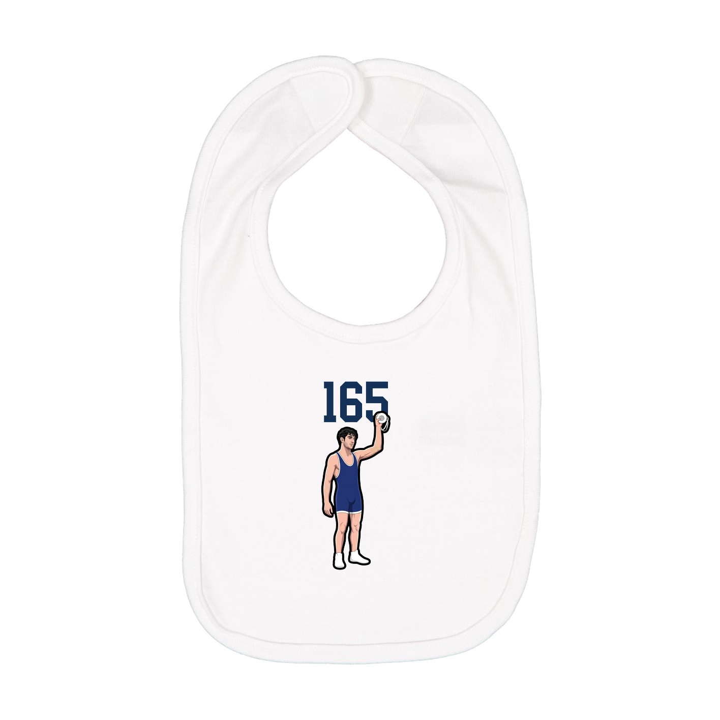 Infant Bib — Number Top in White