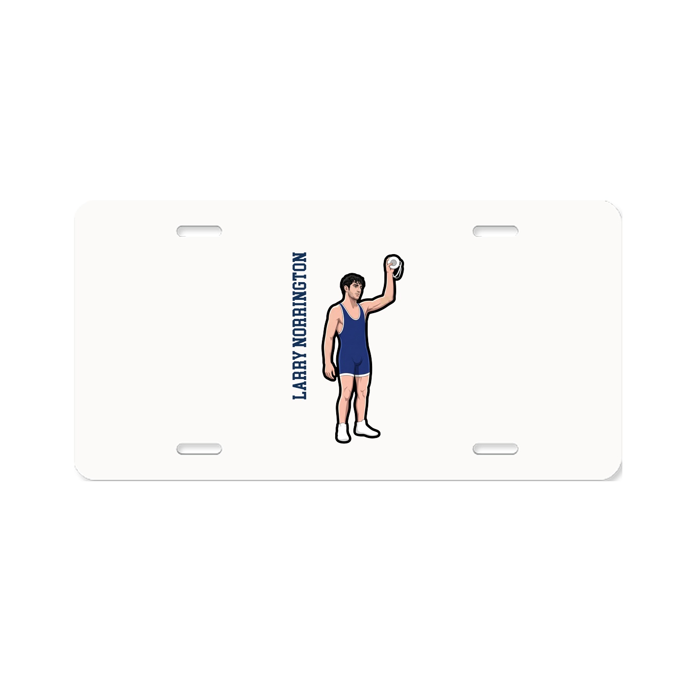 License Plate — Name Vertical in Classic