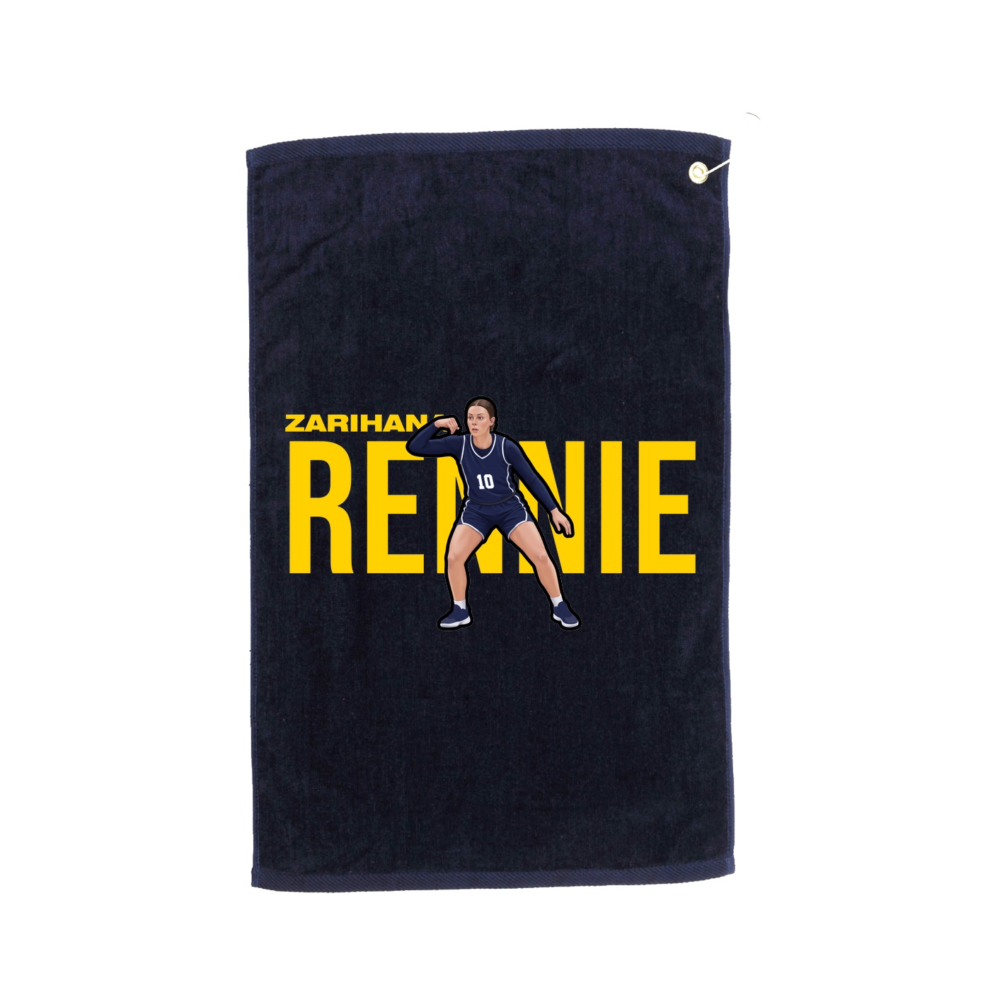 Golf Towel — Player Name in Navy