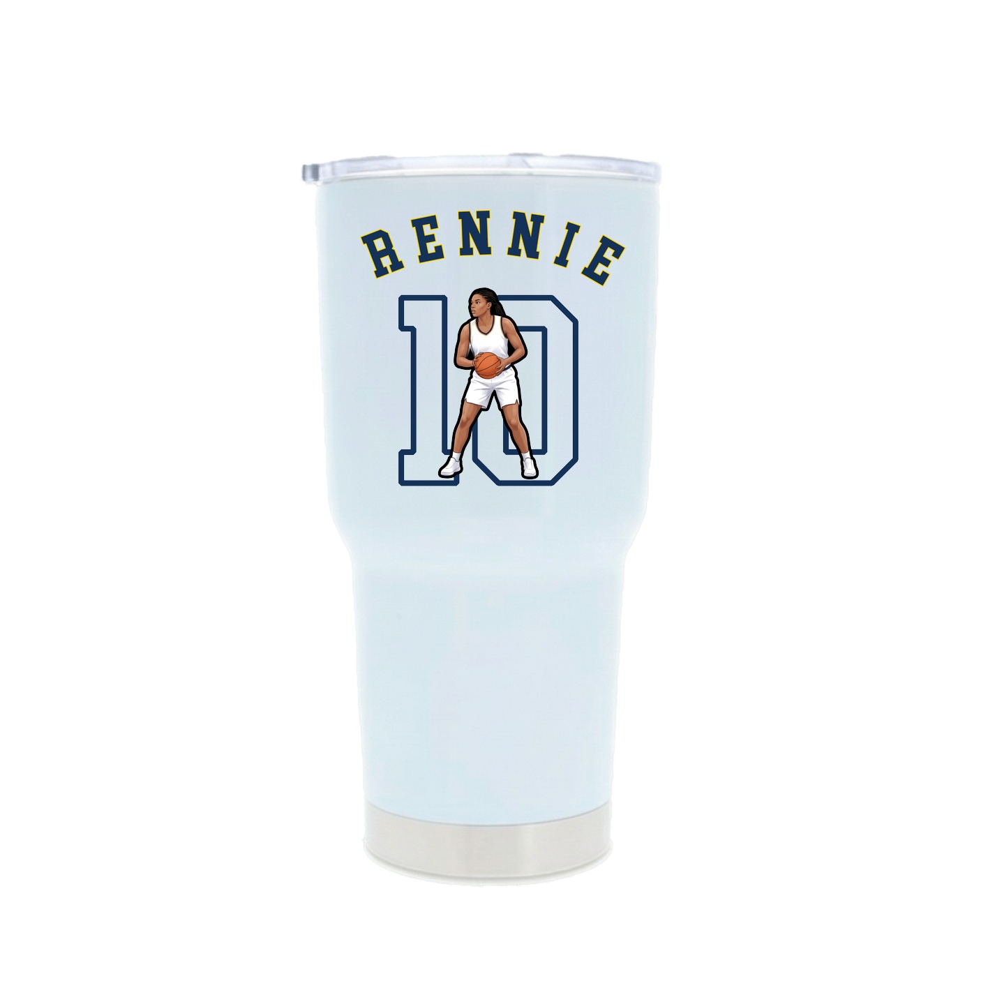30oz Stainless Steel Tumbler — Shirsey Arch in White