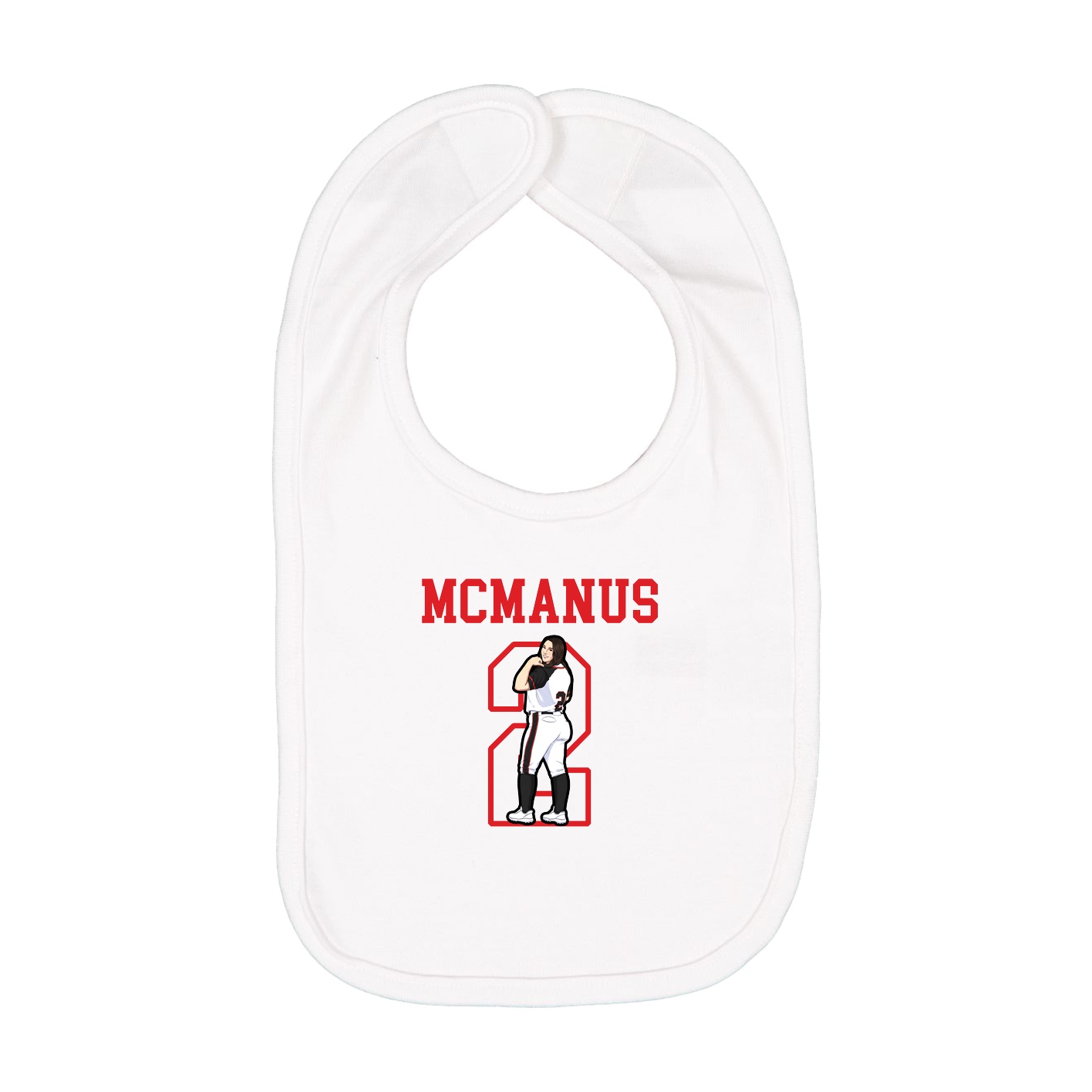 Infant Bib — Shirsey in White