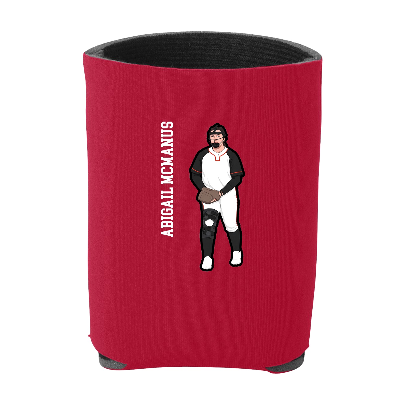 Can Holder — Name Vertical in Red