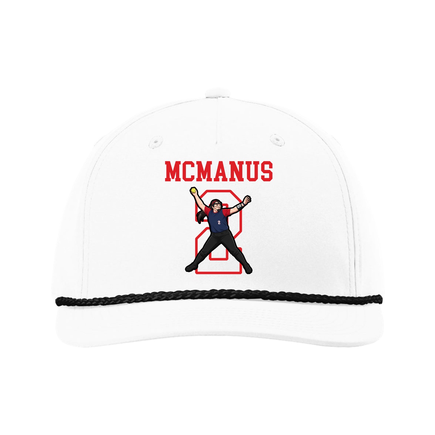 Five-Panel Classic Rope Cap — Shirsey in White