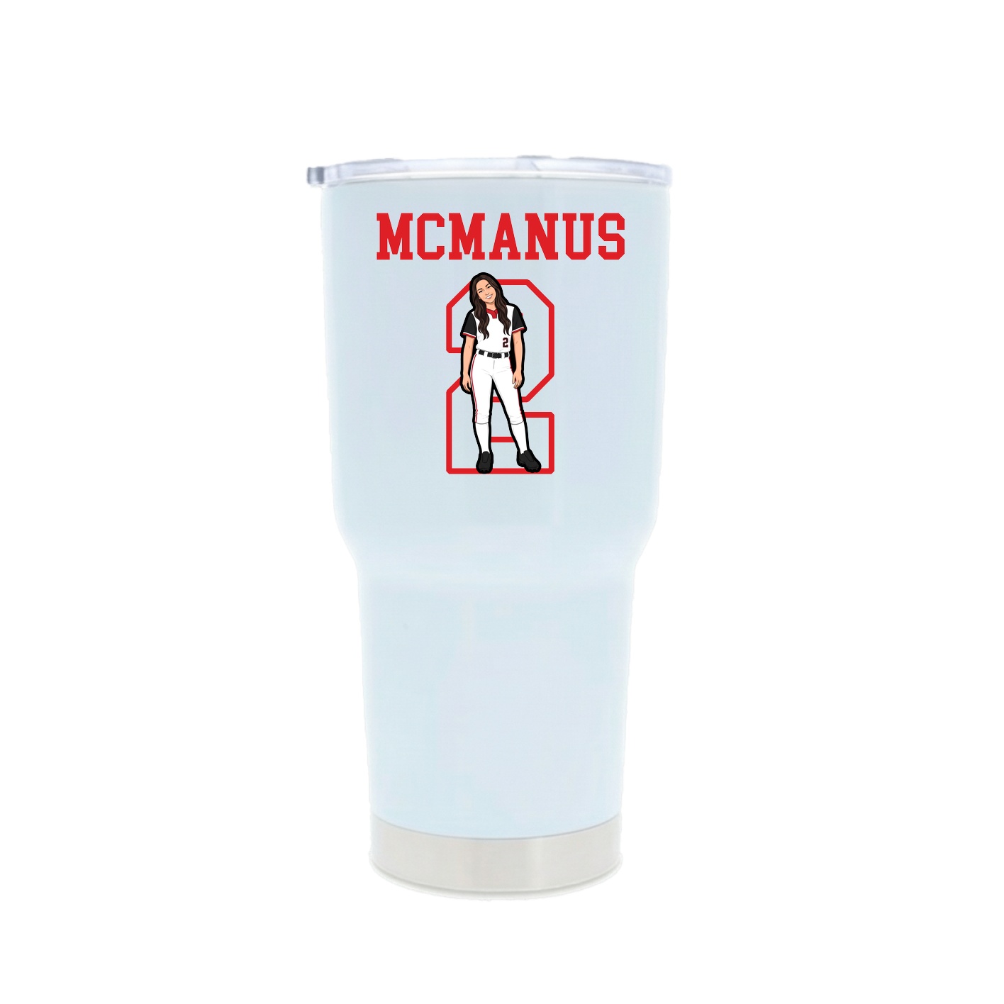 30oz Stainless Steel Tumbler — Shirsey in White