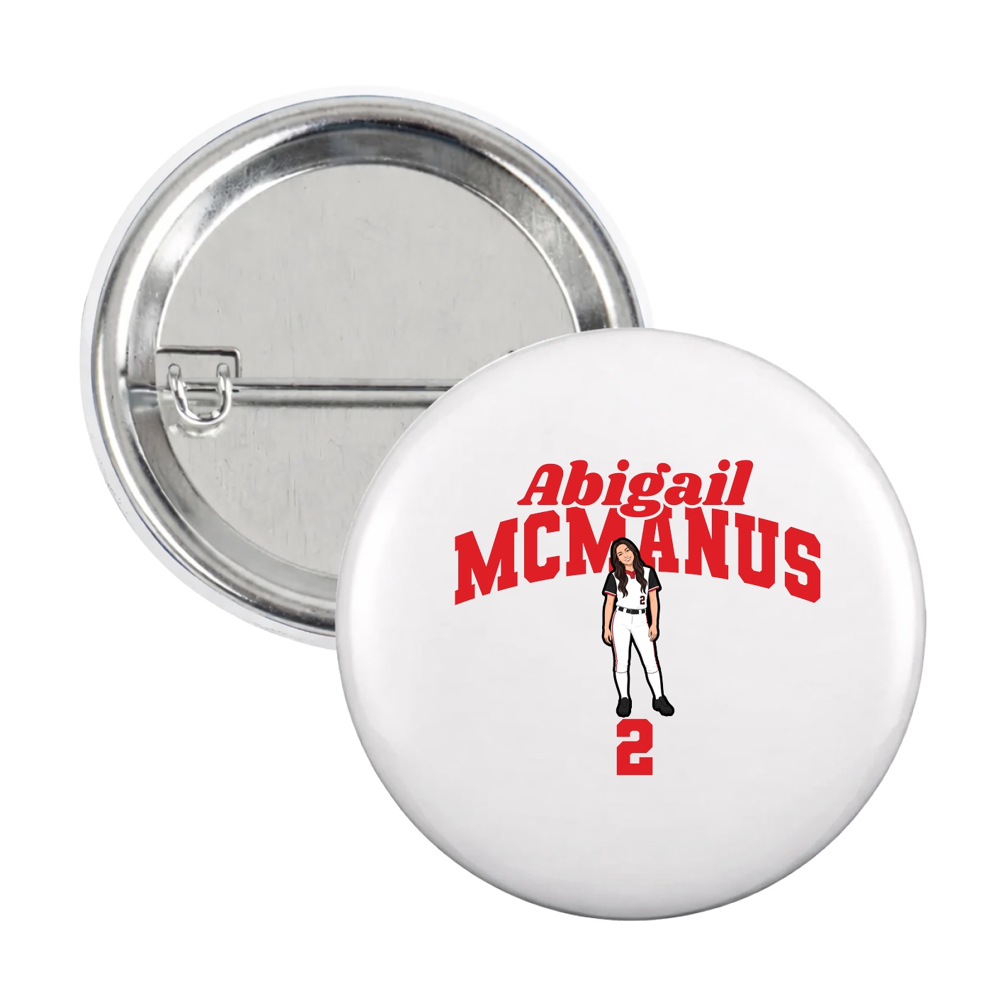 Game Day Button — Signature Arch in White