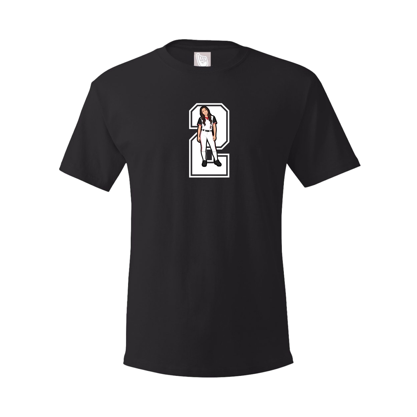 Youth Tee — Number in Black