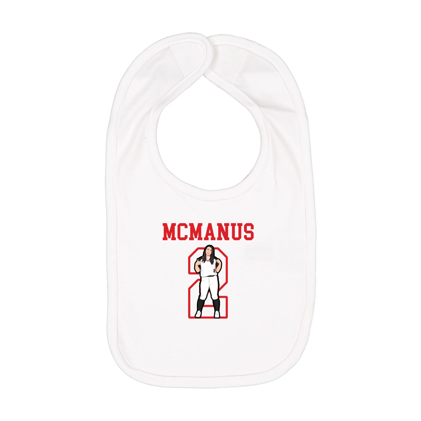 Infant Bib — Shirsey in White