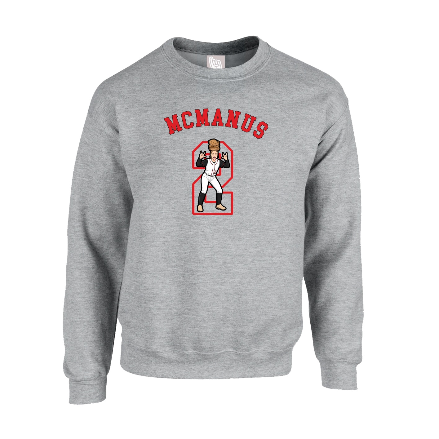 Fleece Crew — Shirsey Arch in Grey