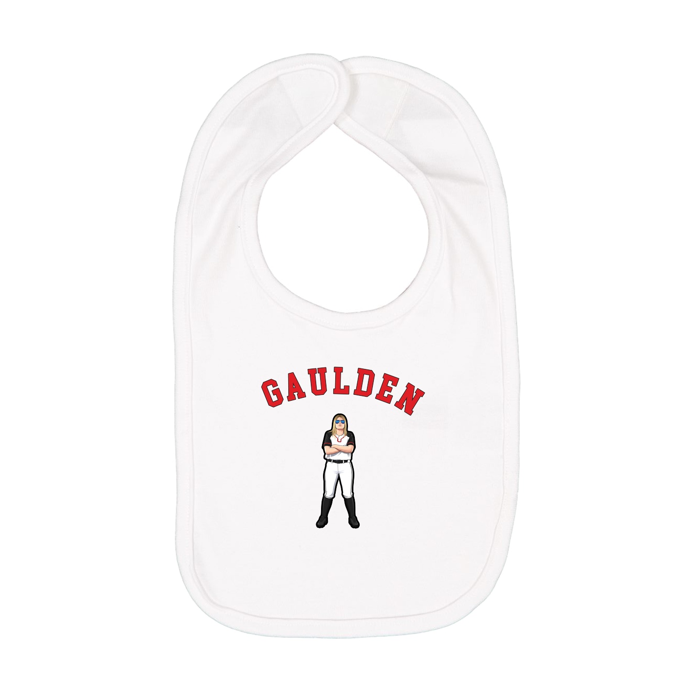 Infant Bib — Shirsey Arch in White