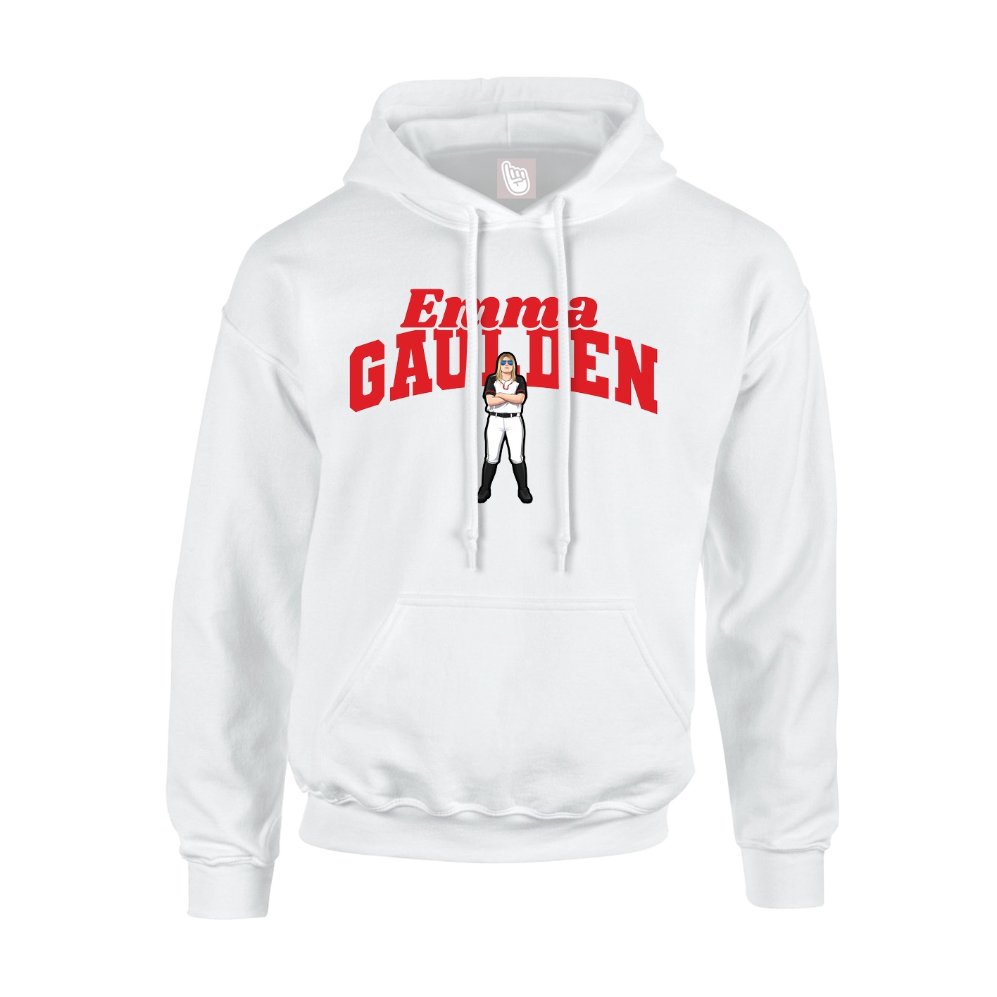 Hoodie — Signature Arch in White
