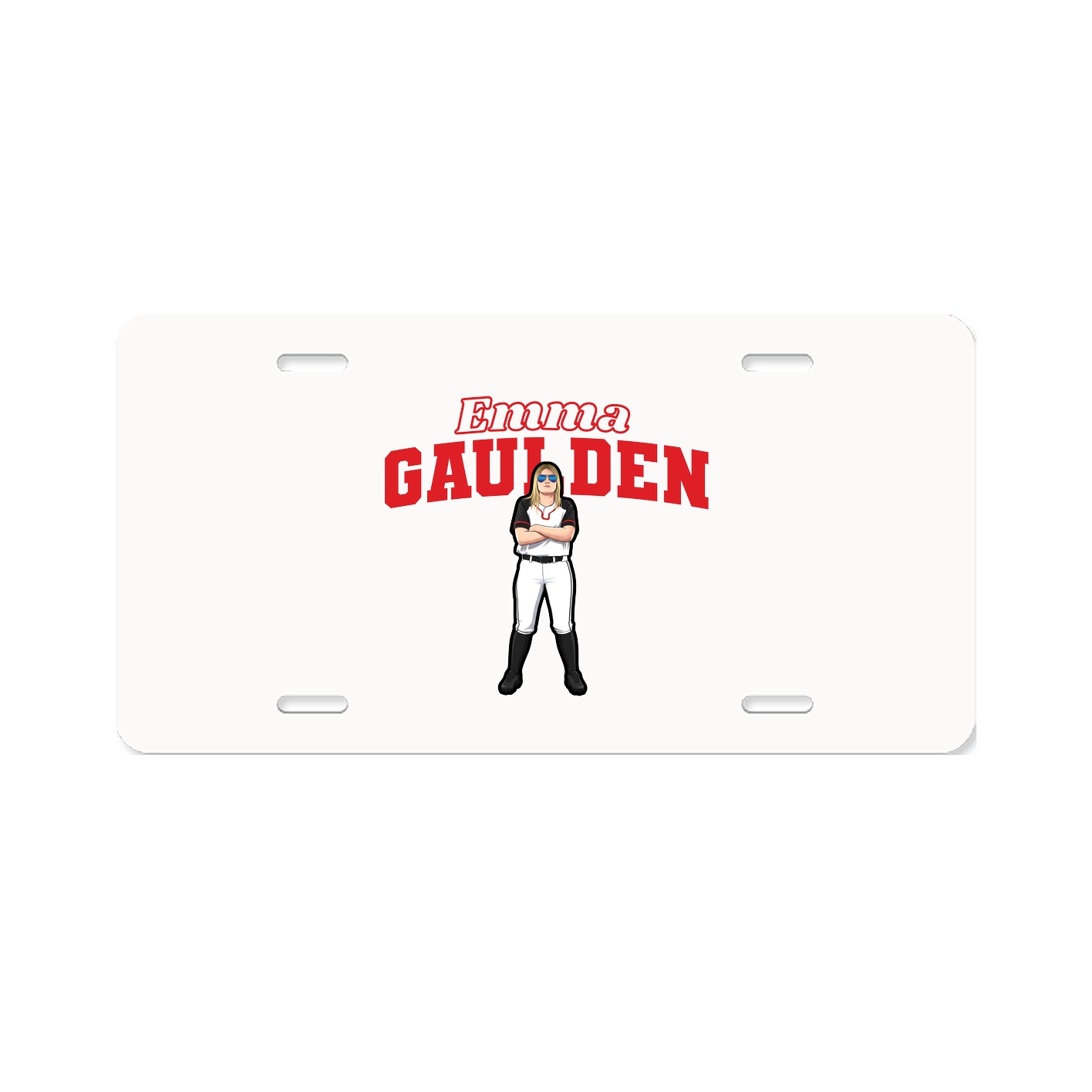 License Plate — Name Arch in Classic