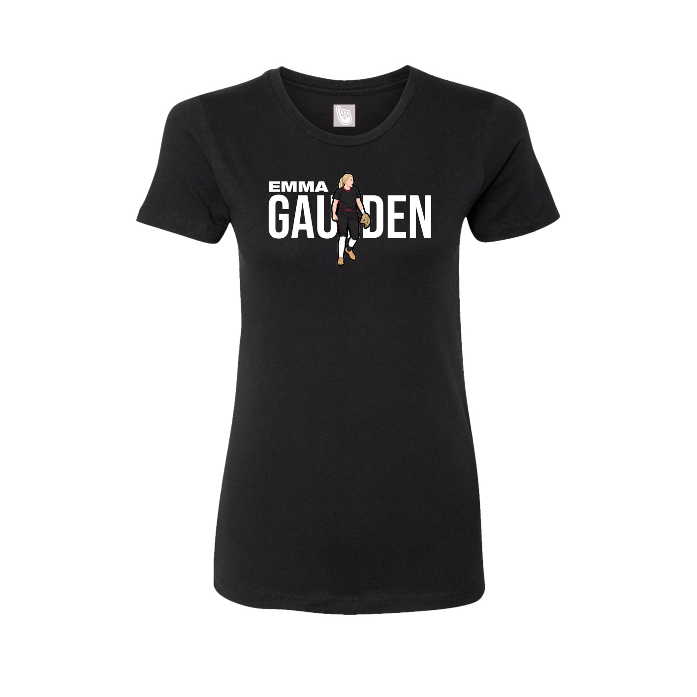 Fitted Women's Tee — Player Name in Black