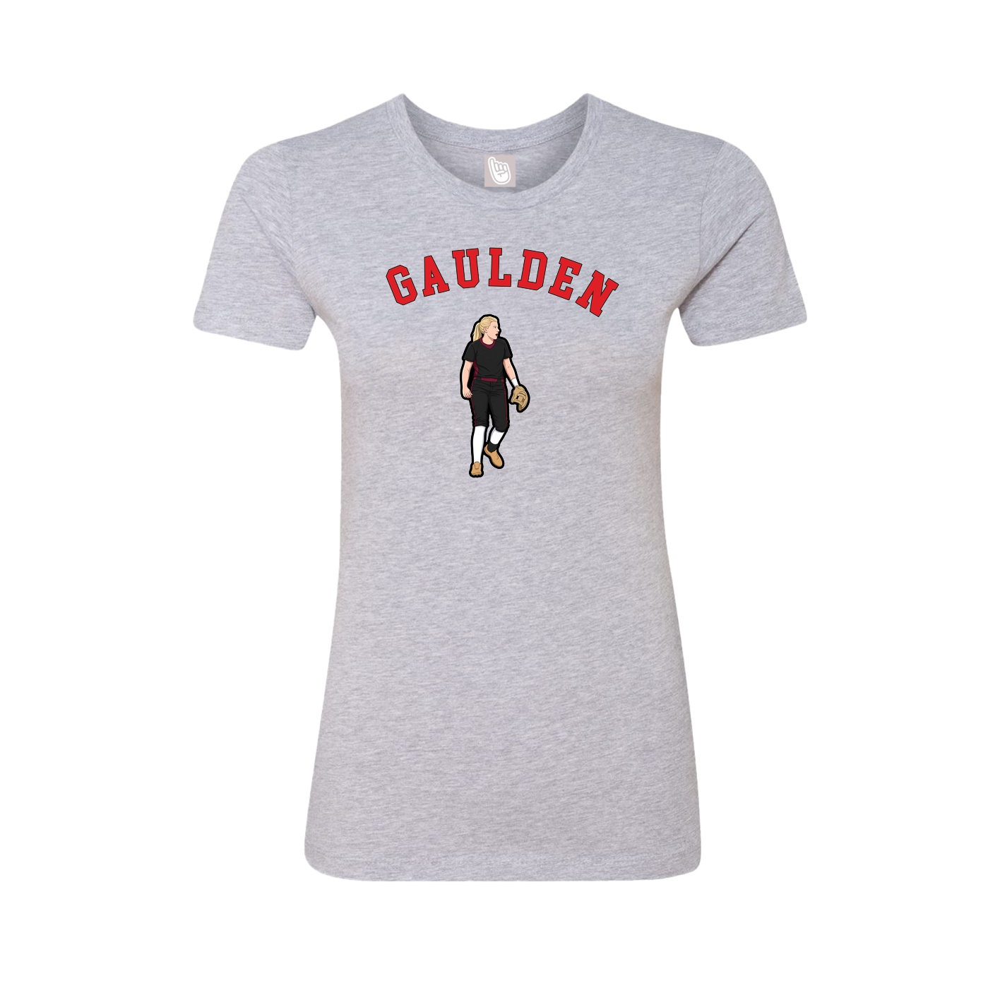 Fitted Women's Tee — Shirsey Arch in Grey