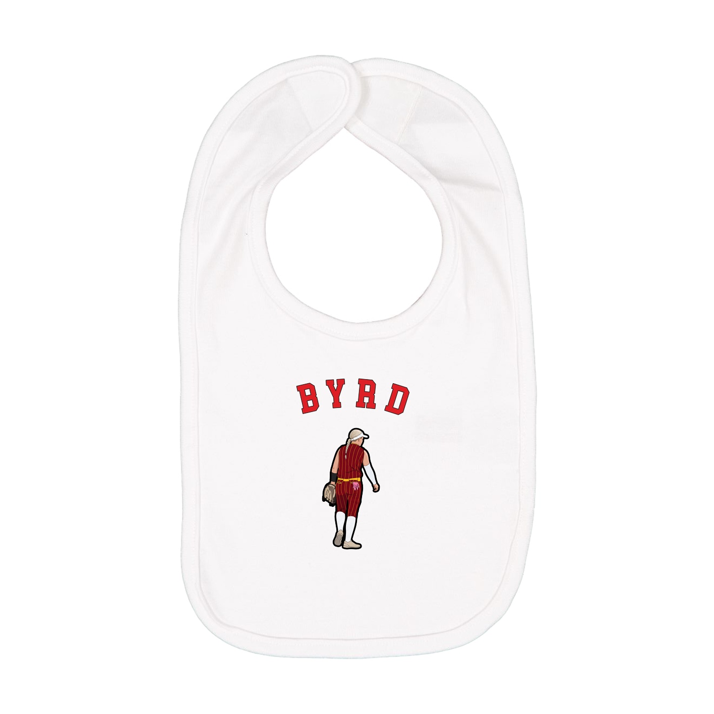 Infant Bib — Shirsey Arch in White