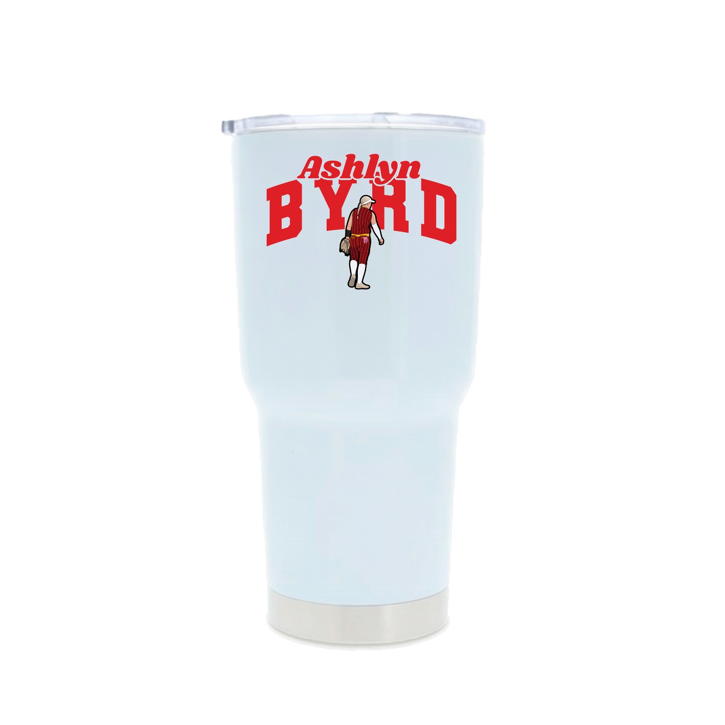 30oz Stainless Steel Tumbler — Signature Arch in White