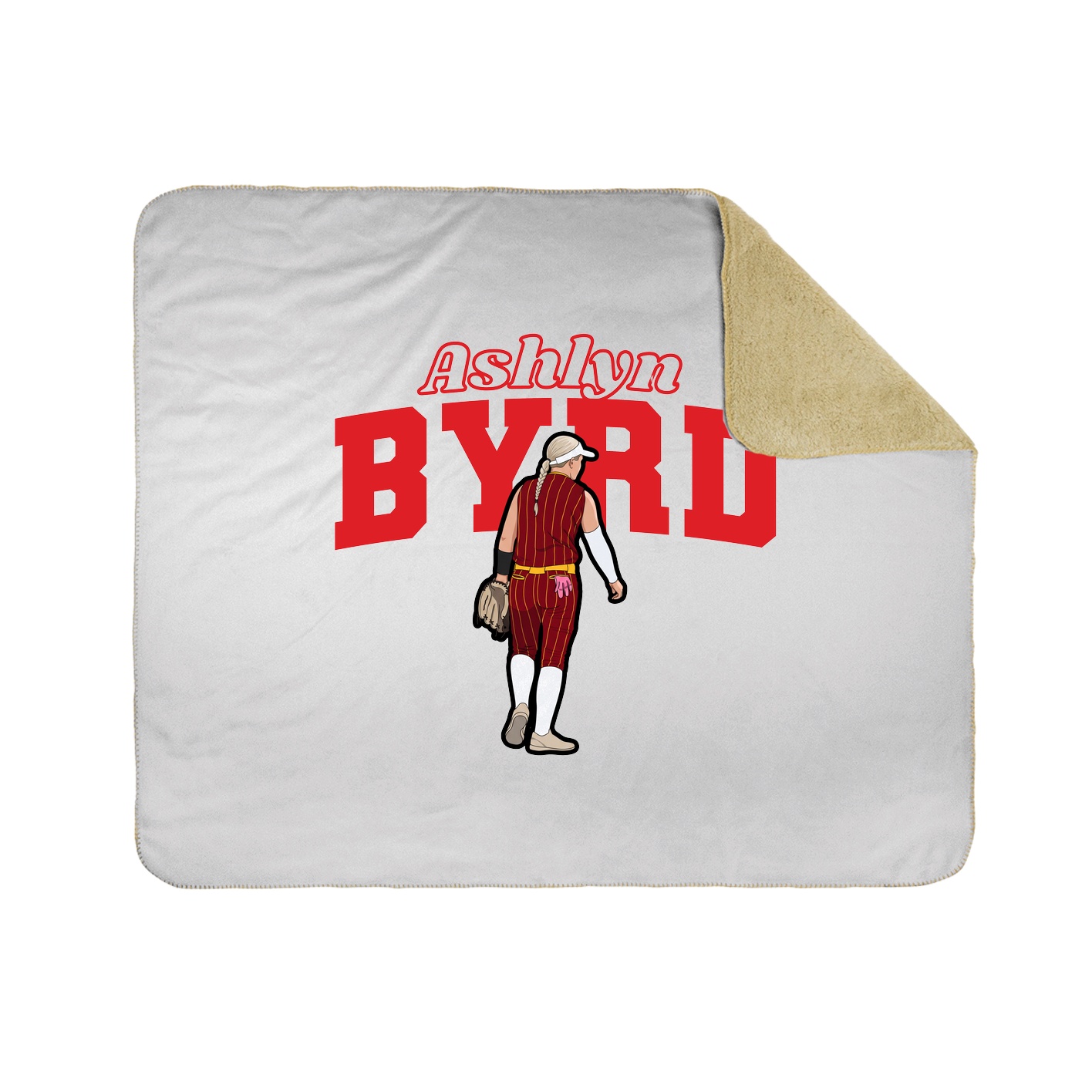 Throw Blanket — Name Arch in White