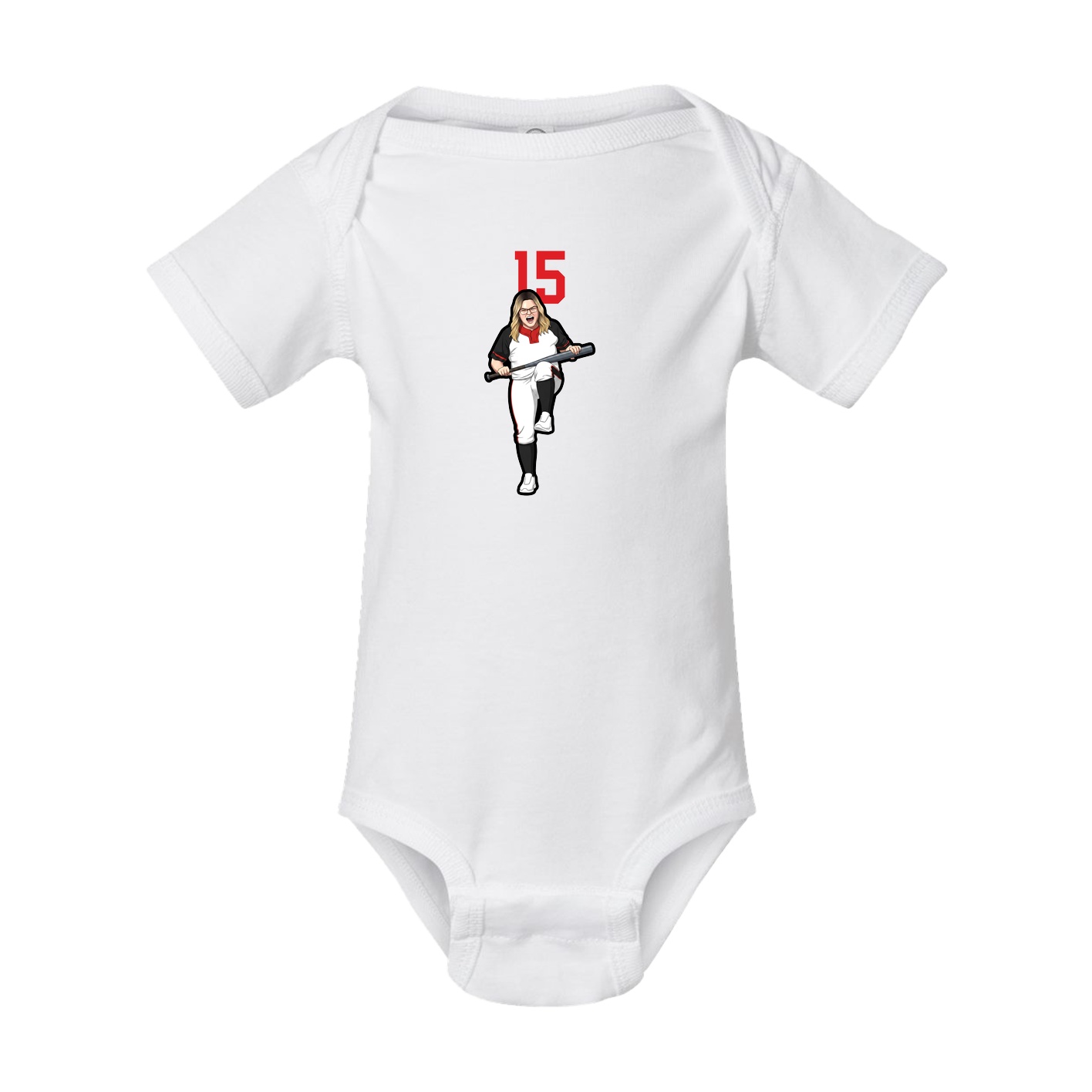 Baby Onesie — Number Top in White