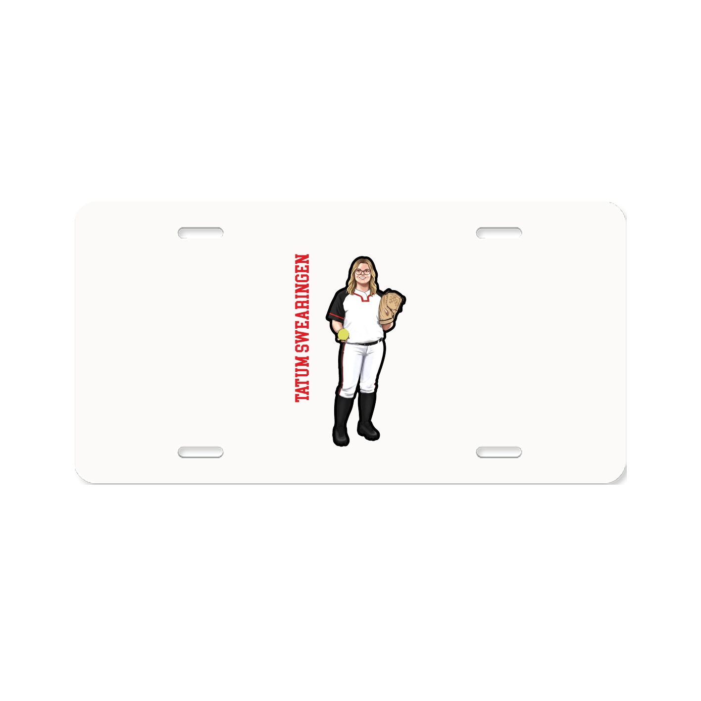 License Plate — Name Vertical in Classic