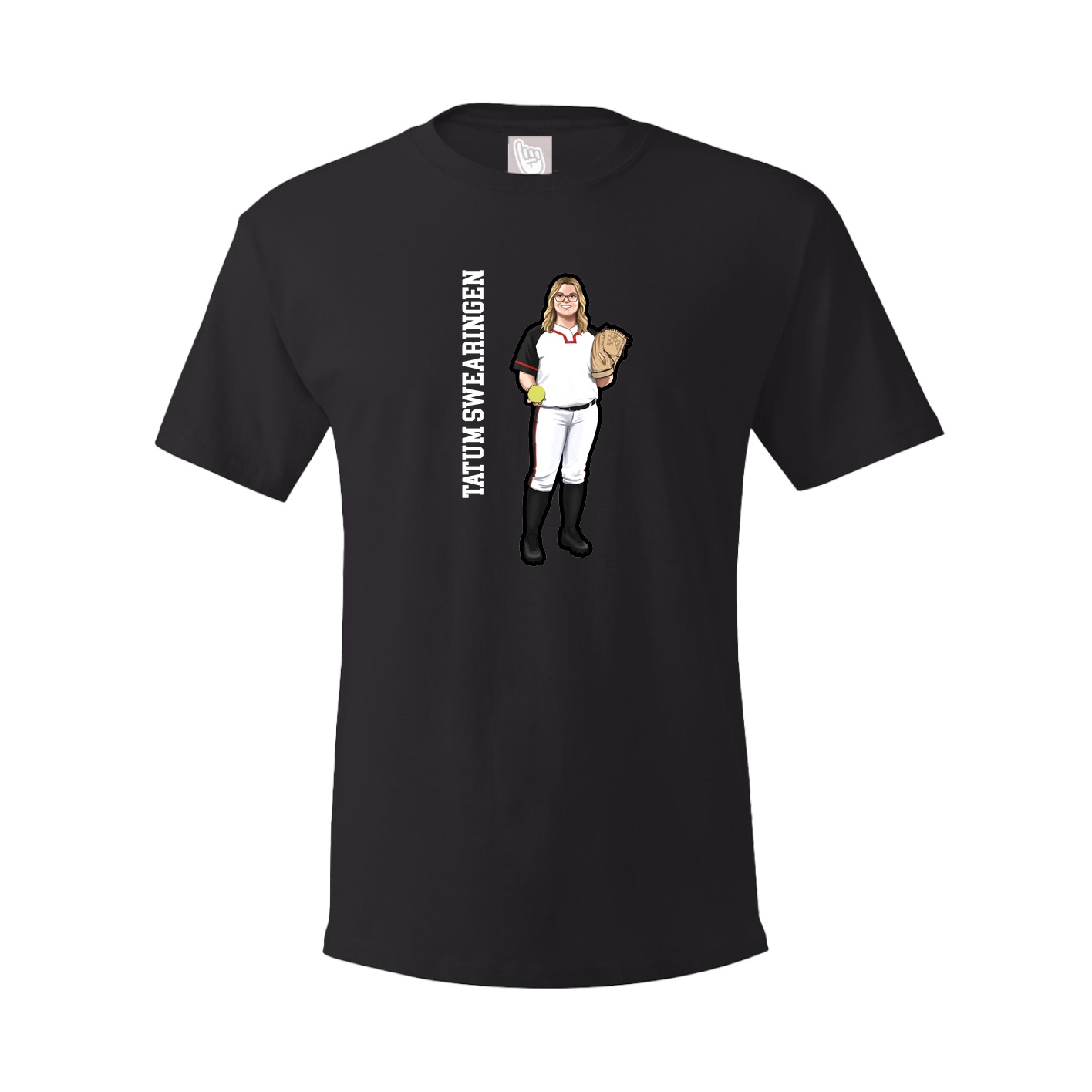Youth Tee — Name Vertical in Black