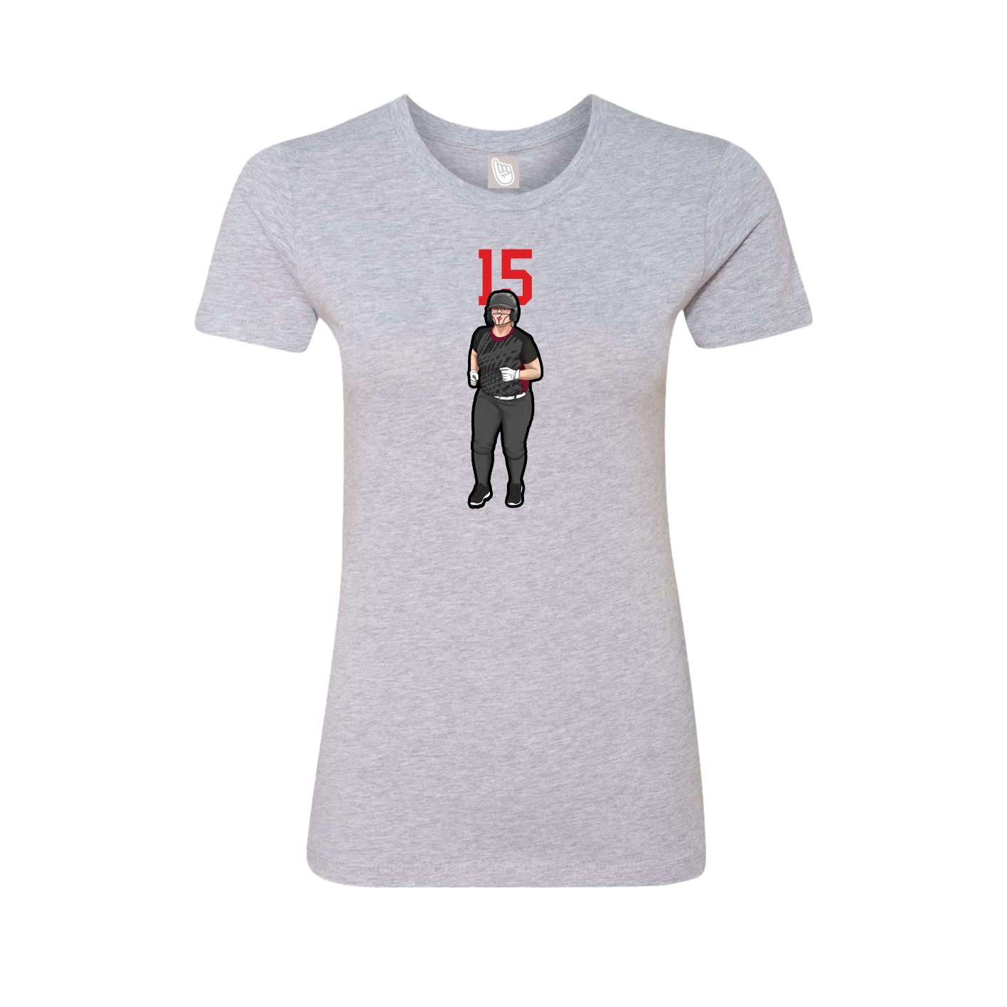 Womens Tee — Number Top in Grey