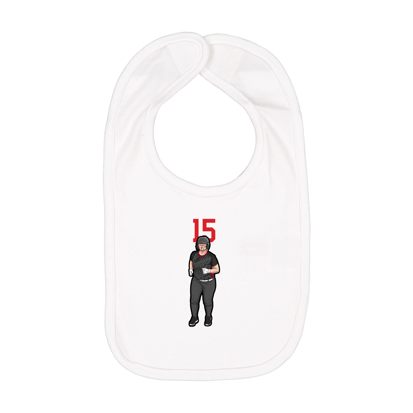 Infant Bib — Number Top in White