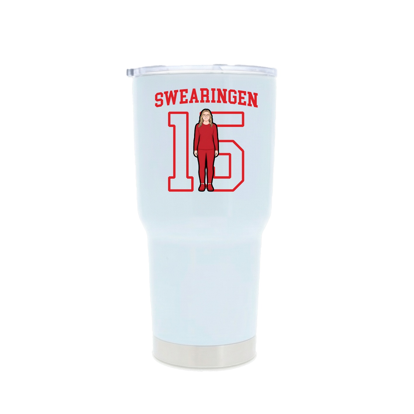 30oz Stainless Steel Tumbler — Shirsey in White