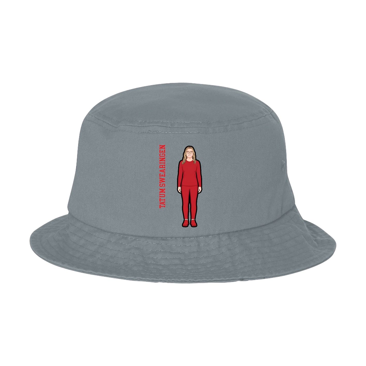 Bucket Cap — Name Vertical in Grey