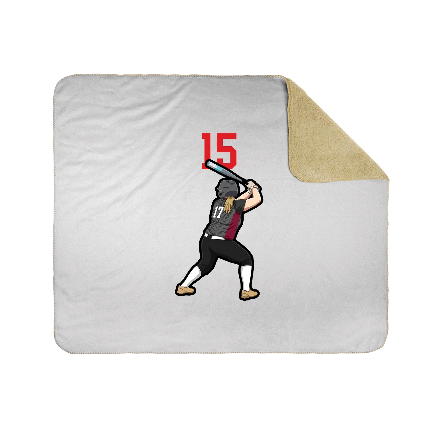 Throw Blanket — Number Top in White