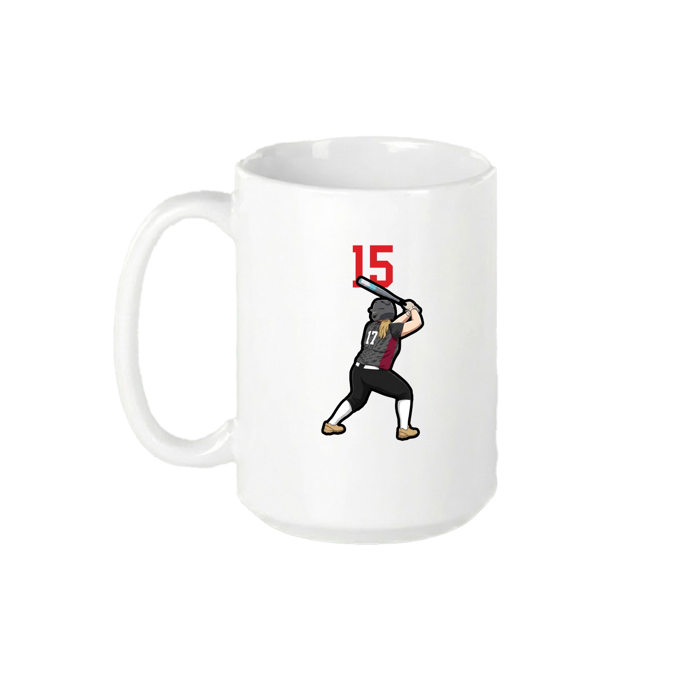 15oz Coffee Mug — Number Top in White