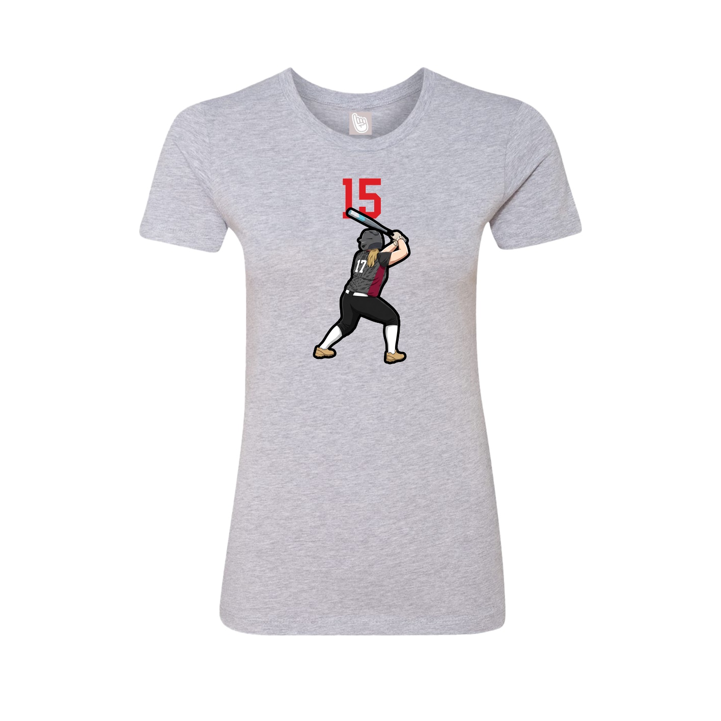 Womens Tee — Number Top in Grey