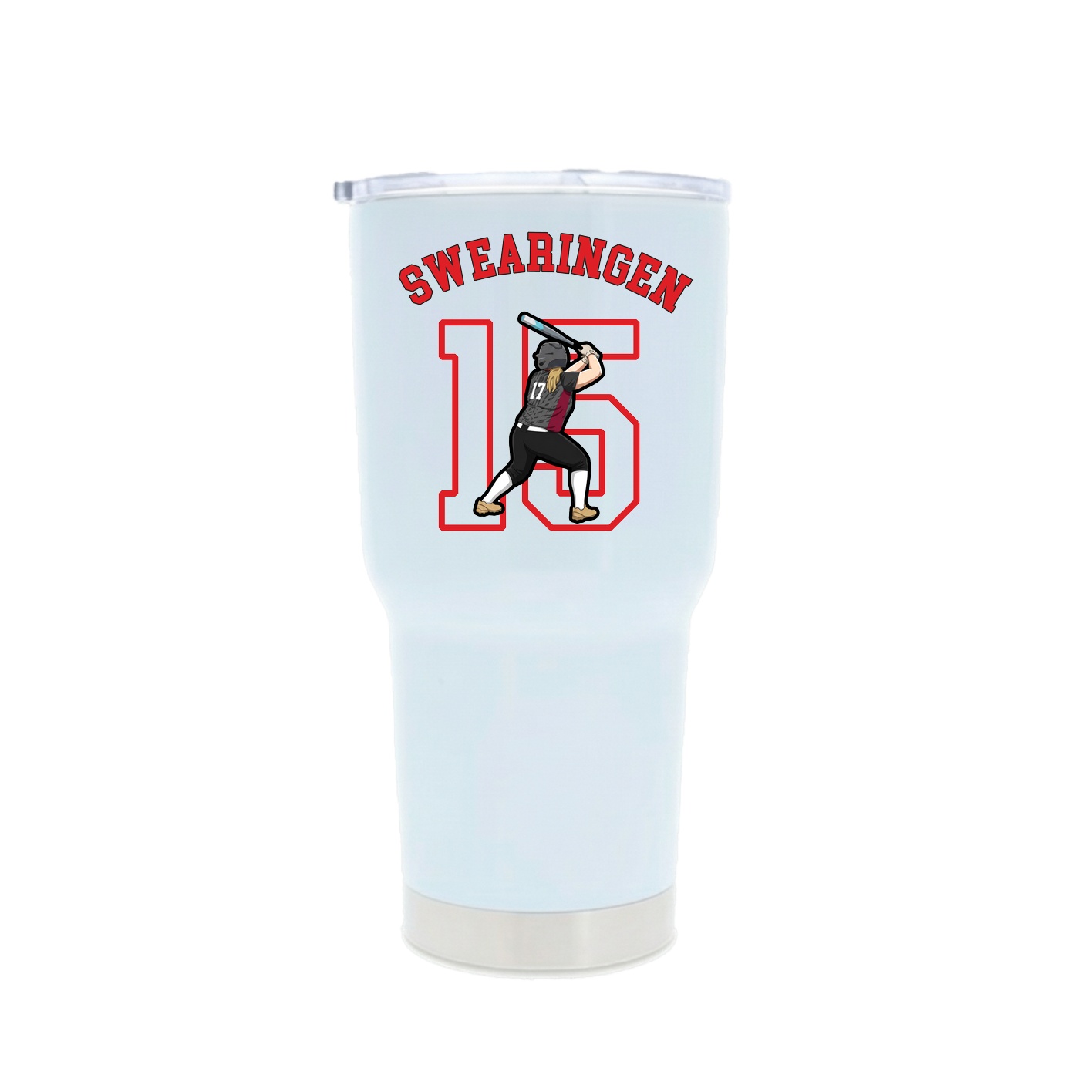 30oz Stainless Steel Tumbler — Shirsey Arch in White