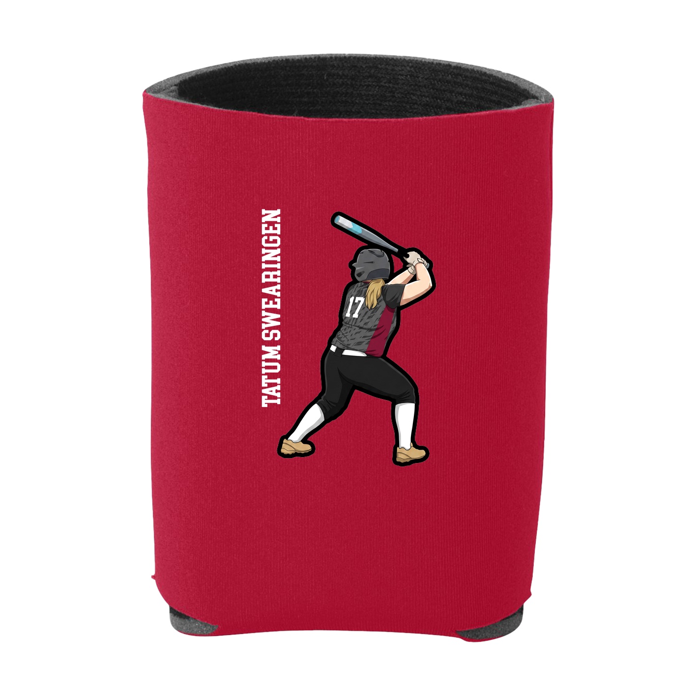 Can Holder — Name Vertical in Red