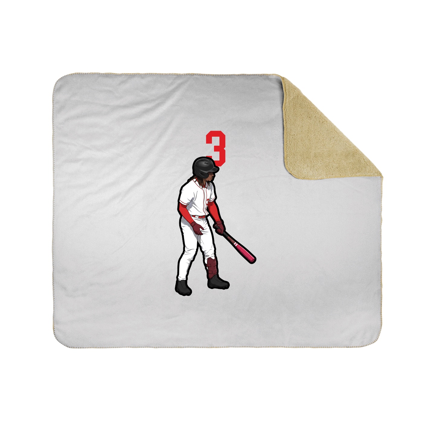 Throw Blanket — Number Top in White