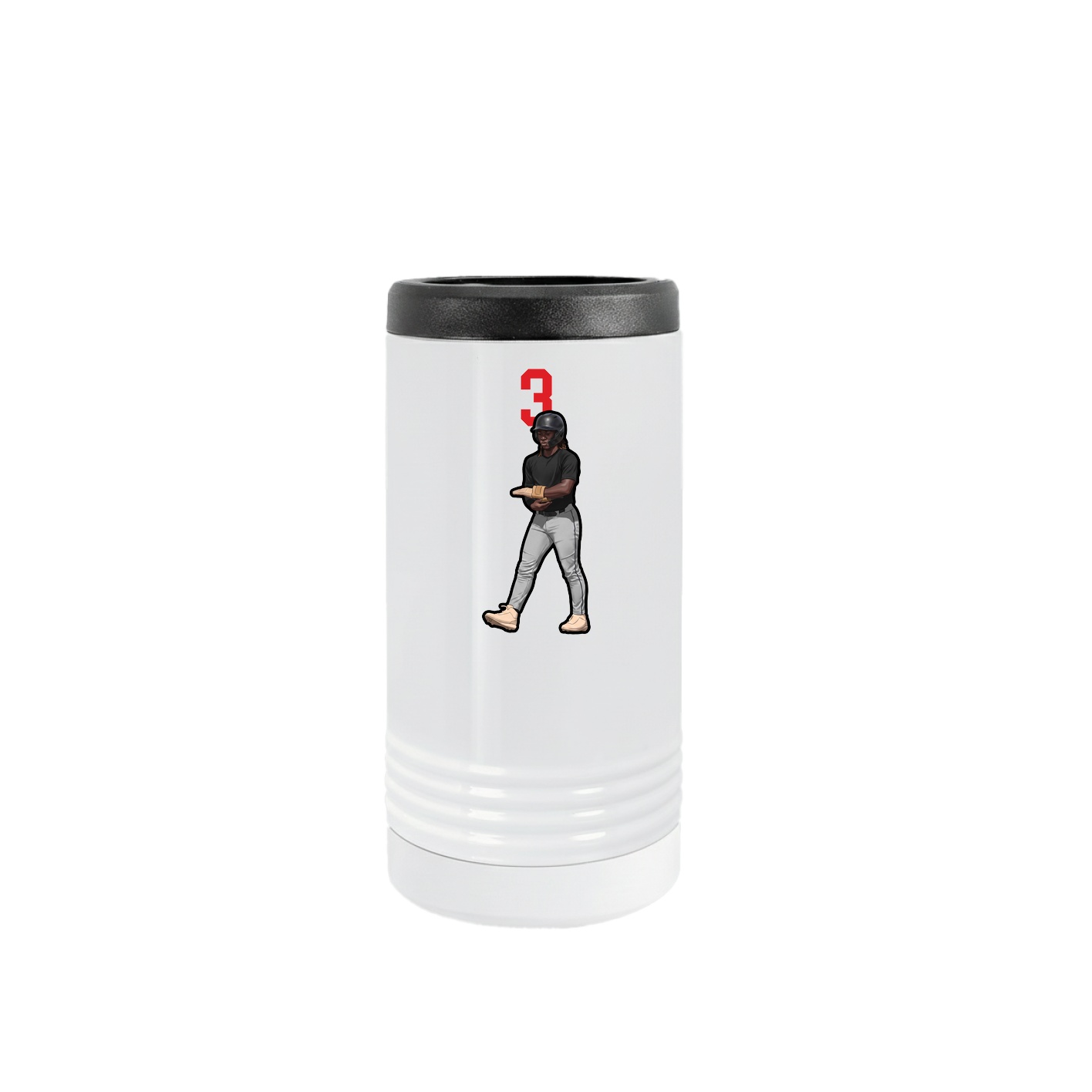 Slim Beverage Holder — Number Top in White