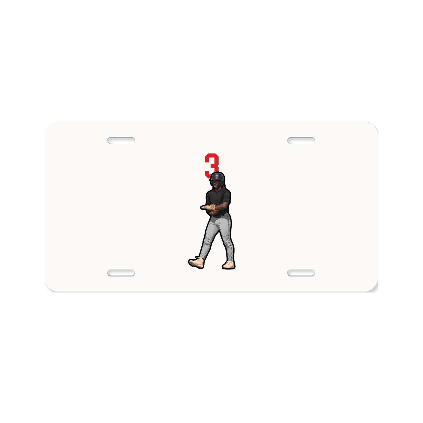License Plate — Number Top in Classic