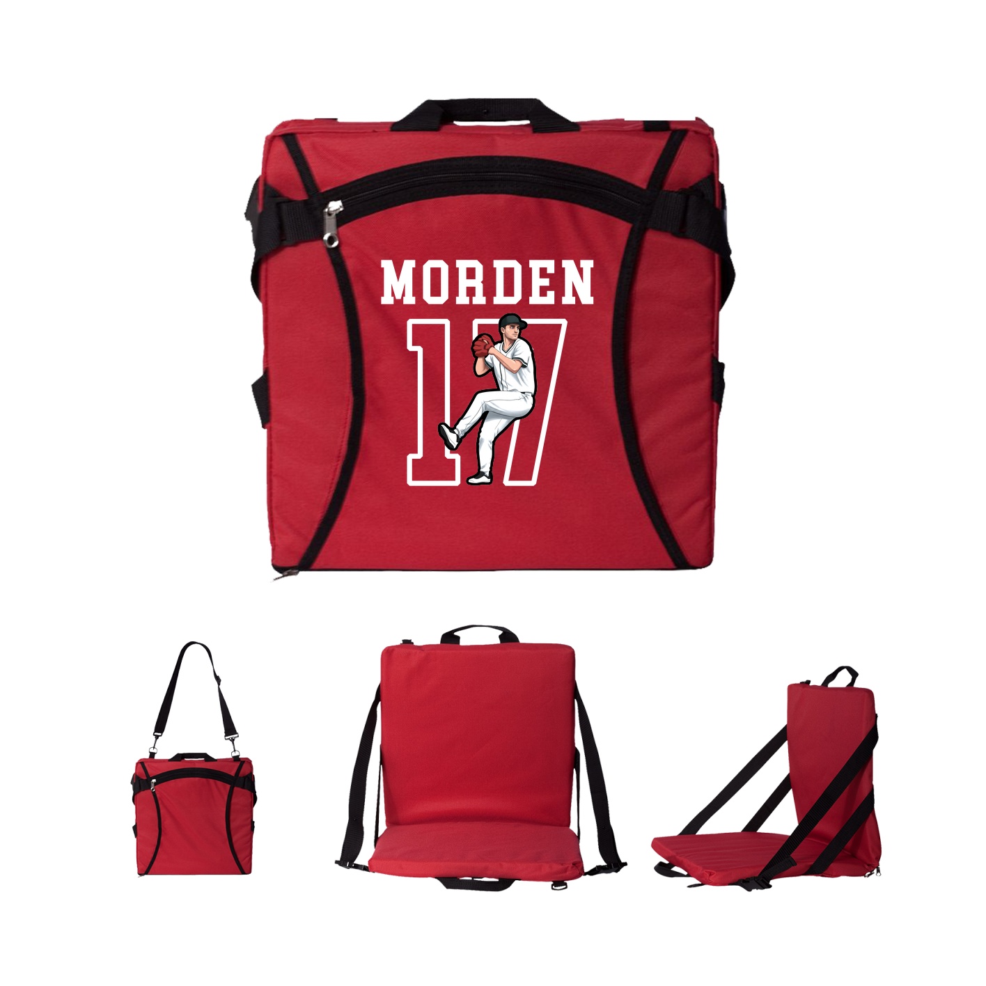 Folding Stadium Seat — Shirsey in Red
