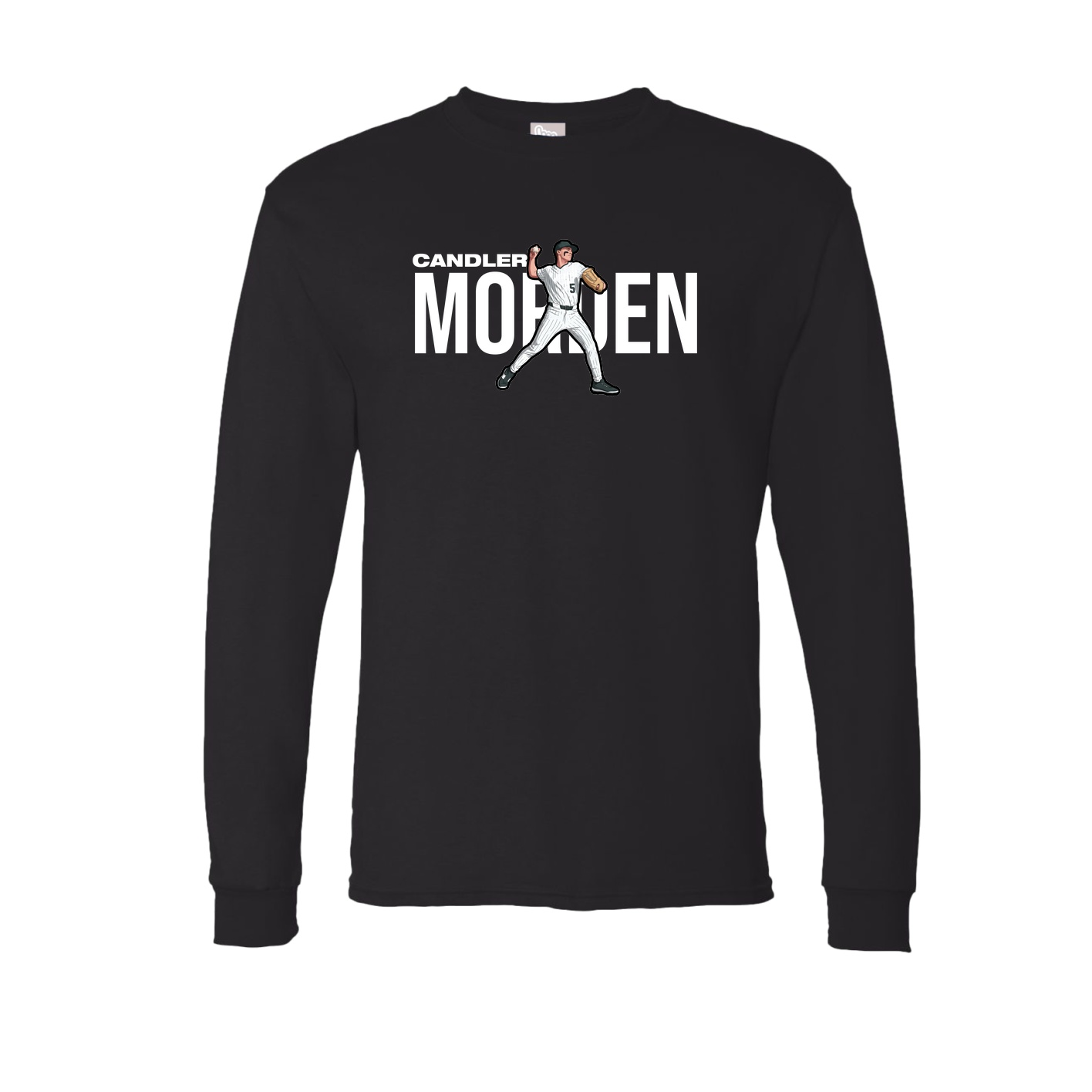 Long Sleeve Tee — Player Name in Black