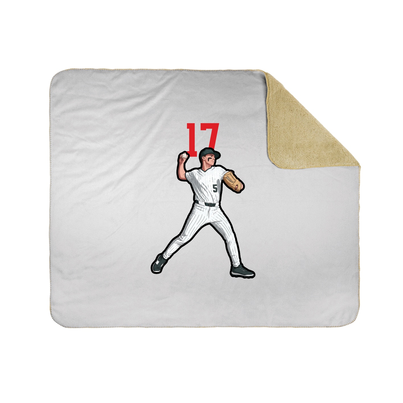 Throw Blanket — Number Top in White
