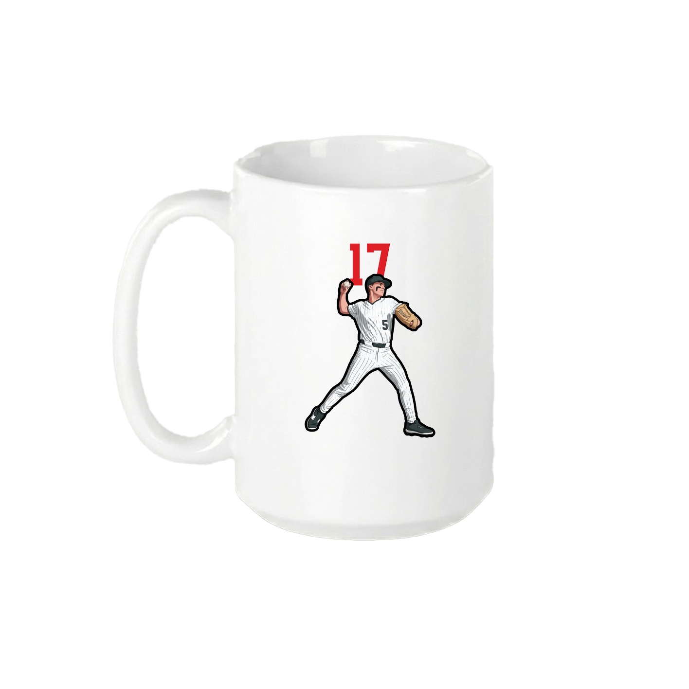 15oz Coffee Mug — Number Top in White