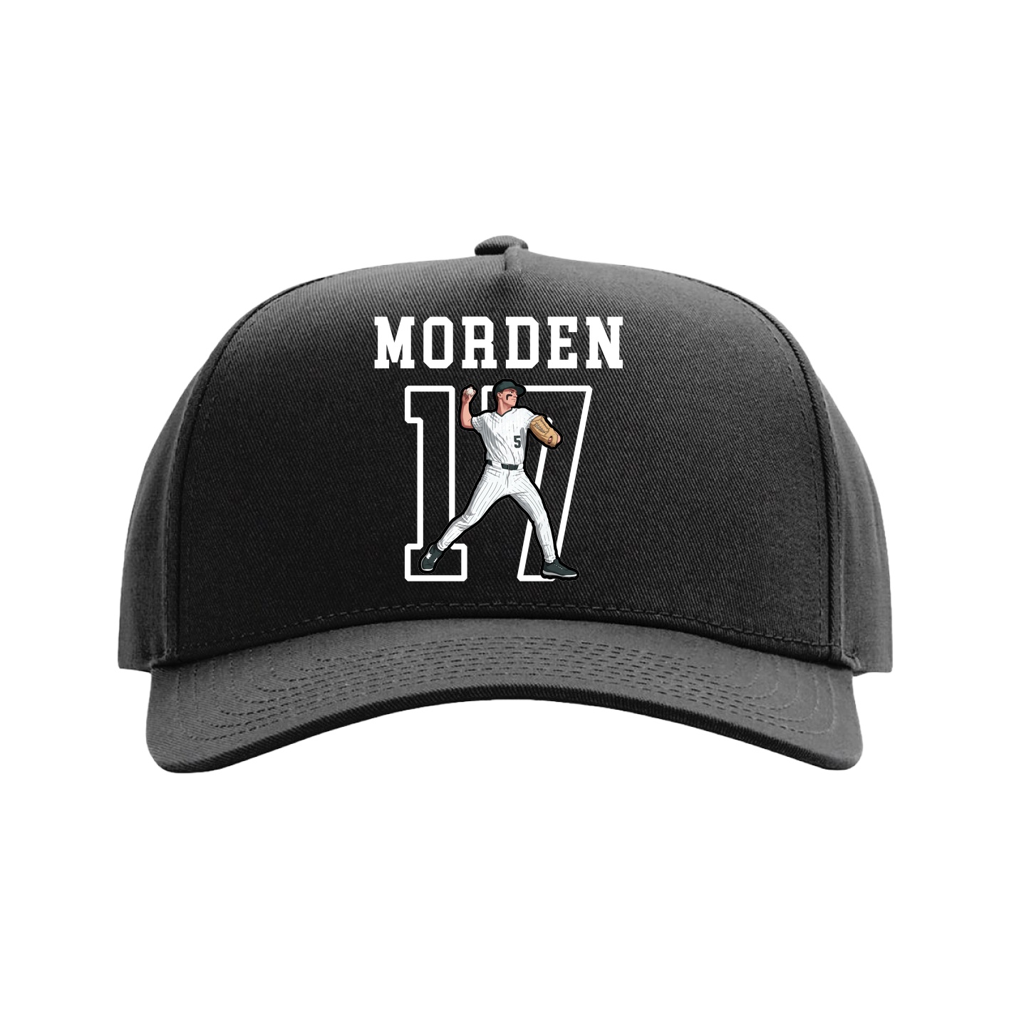 Full Fabric Five-Panel Champ Cap — Shirsey in Black
