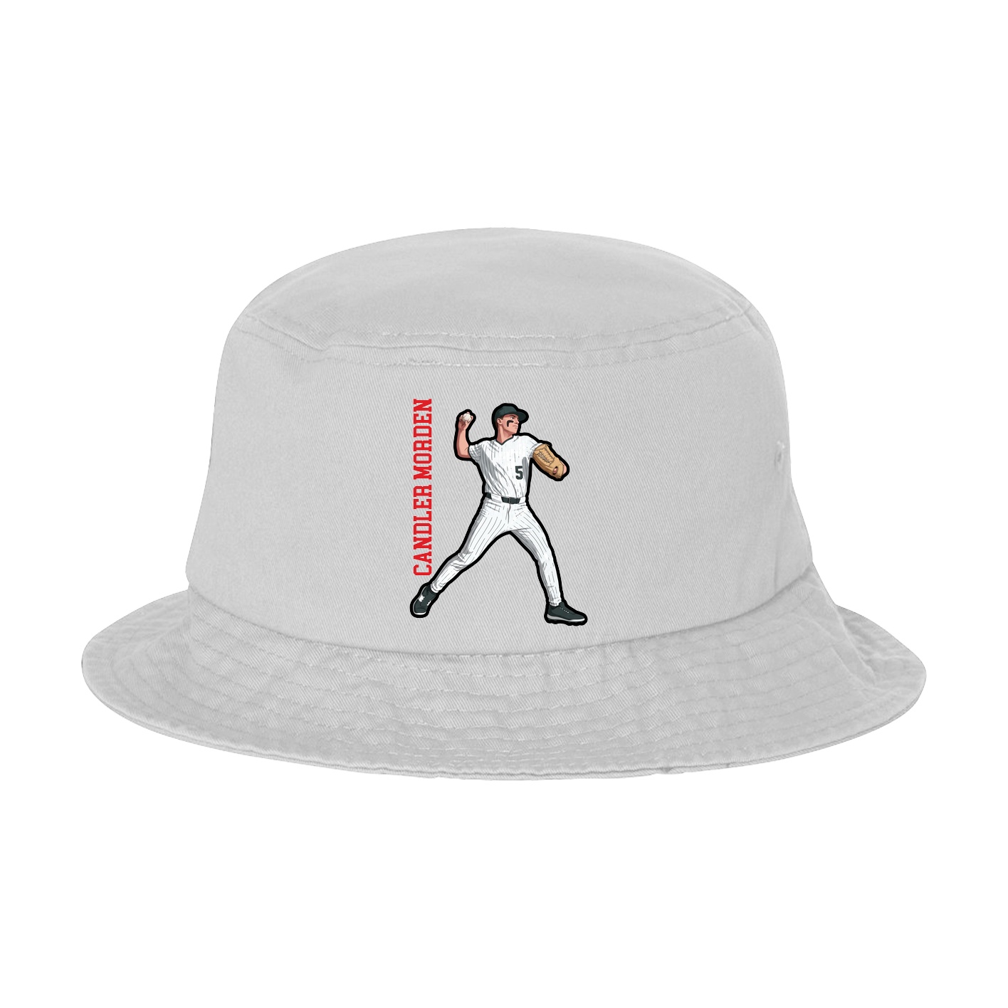 Bucket Cap — Name Vertical in White