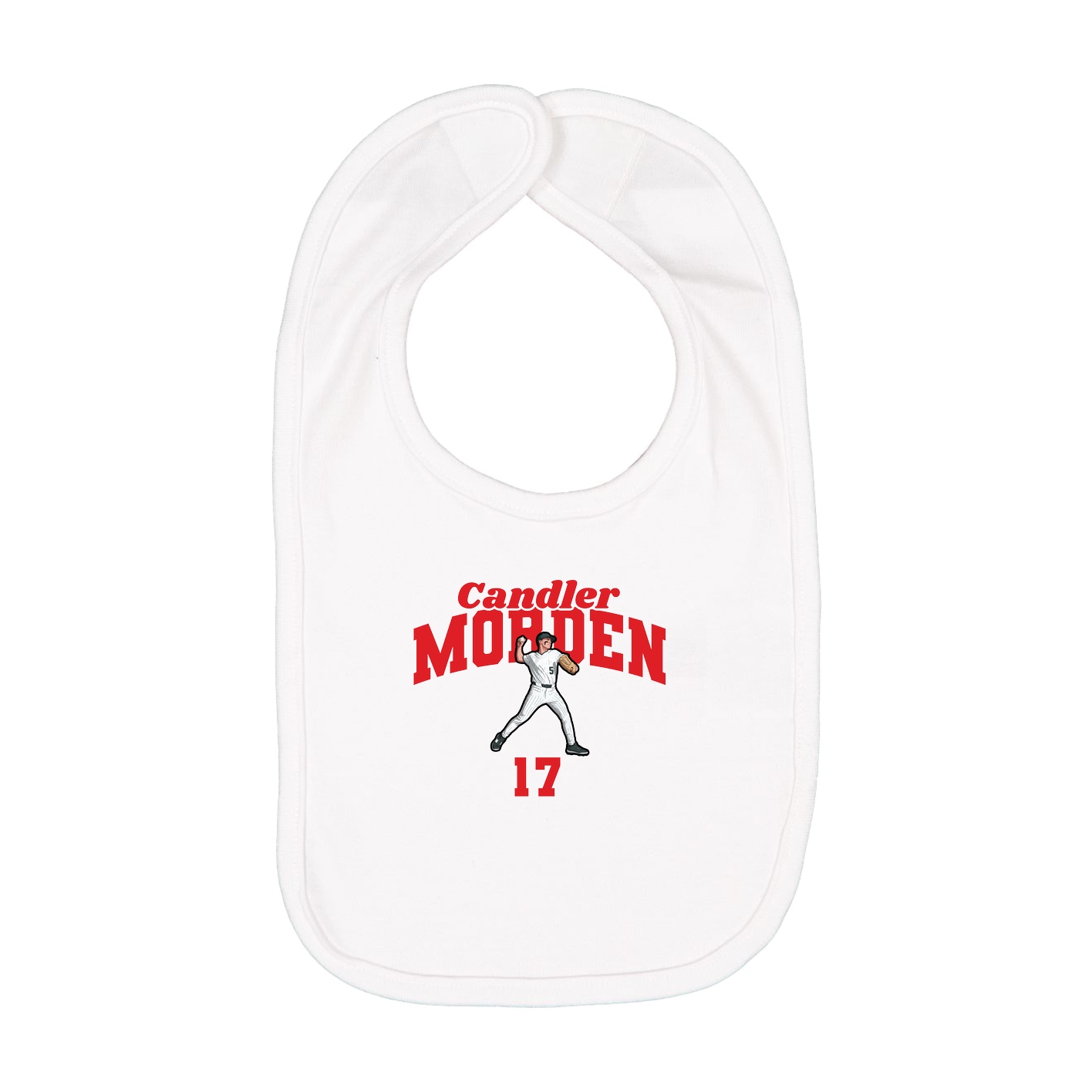 Infant Bib — Signature Arch in White